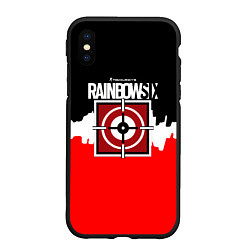 Чехол iPhone XS Max матовый Rainbow six снайпер, цвет: 3D-черный