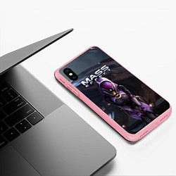 Чехол iPhone XS Max матовый Mass Effect ТалиЗора и космический корабль, цвет: 3D-баблгам — фото 2