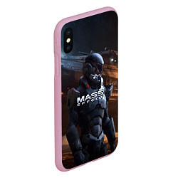 Чехол iPhone XS Max матовый Mass Effect game space, цвет: 3D-розовый — фото 2