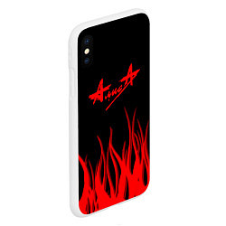 Чехол iPhone XS Max матовый Алиса огненный стиль, цвет: 3D-белый — фото 2
