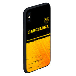 Чехол iPhone XS Max матовый Barcelona - gold gradient посередине, цвет: 3D-черный — фото 2