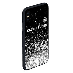 Чехол iPhone XS Max матовый Club Brugge sport на темном фоне посередине, цвет: 3D-черный — фото 2