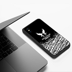 Чехол iPhone XS Max матовый Hollywood Undead rock, цвет: 3D-черный — фото 2