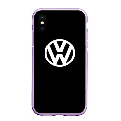 Чехол iPhone XS Max матовый Volkswagen sport avto, цвет: 3D-сиреневый