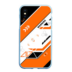 Чехол iPhone XS Max матовый Asiimov AWP skin, цвет: 3D-голубой