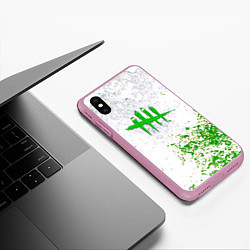 Чехол iPhone XS Max матовый Dead by daylight краски, цвет: 3D-розовый — фото 2