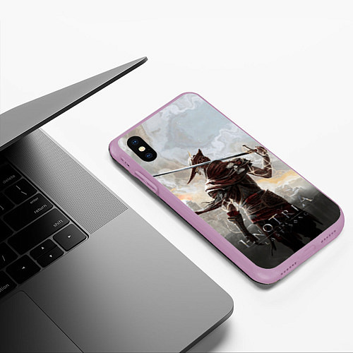 Чехол iPhone XS Max матовый Главный герой Enotria the lost song / 3D-Сиреневый – фото 3