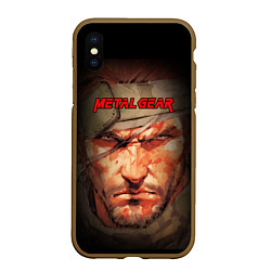 Чехол iPhone XS Max матовый Metal gear Venom Snake, цвет: 3D-коричневый