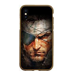 Чехол iPhone XS Max матовый Metal gear Venom Snake, цвет: 3D-коричневый