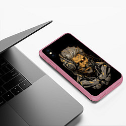Чехол iPhone XS Max матовый Venom Snake Metal gear game, цвет: 3D-малиновый — фото 2