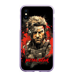 Чехол iPhone XS Max матовый Venom Snake Metal gear game, цвет: 3D-светло-сиреневый