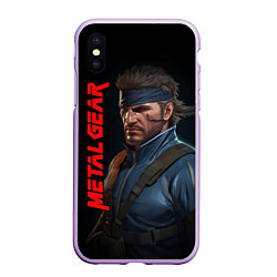 Чехол iPhone XS Max матовый Venom Snake Metal gear game, цвет: 3D-сиреневый