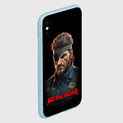 Чехол iPhone XS Max матовый Веном Снейк из игры Metal gear, цвет: 3D-голубой — фото 2