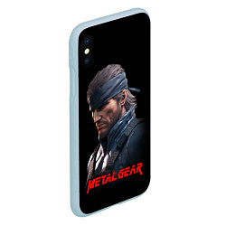 Чехол iPhone XS Max матовый Веном Снейк из игры Metal gear, цвет: 3D-голубой — фото 2