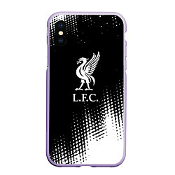 Чехол iPhone XS Max матовый Liverpool краски, цвет: 3D-светло-сиреневый