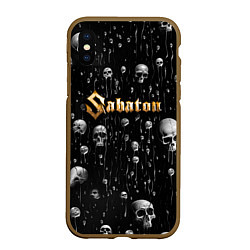 Чехол iPhone XS Max матовый Sabaton - rock, цвет: 3D-коричневый