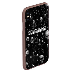Чехол iPhone XS Max матовый Scorpions rock group, цвет: 3D-коричневый — фото 2