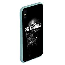 Чехол iPhone XS Max матовый Scorpions rock, цвет: 3D-мятный — фото 2