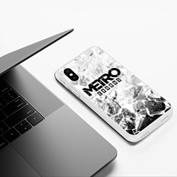 Чехол iPhone XS Max матовый Metro Exodus white graphite, цвет: 3D-белый — фото 2