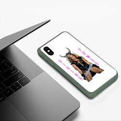 Чехол iPhone XS Max матовый Viking Power Beyonce, цвет: 3D-темно-зеленый — фото 2