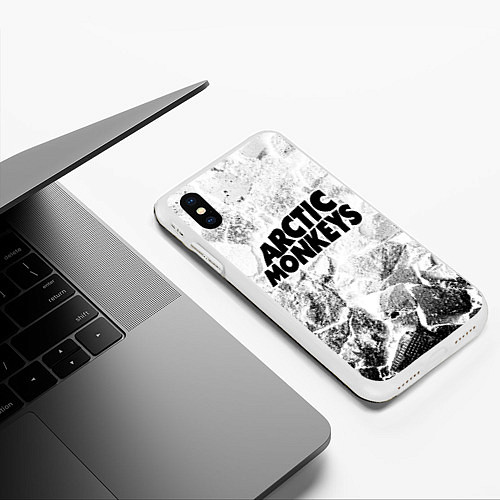 Чехол iPhone XS Max матовый Arctic Monkeys white graphite / 3D-Белый – фото 3