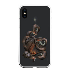 Чехол iPhone XS Max матовый Bloodborne Bosses - Тень Ярнама, цвет: 3D-белый