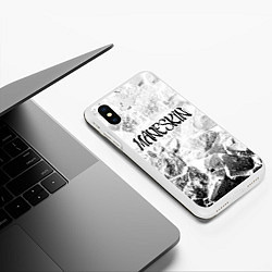 Чехол iPhone XS Max матовый Maneskin white graphite, цвет: 3D-белый — фото 2