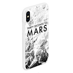 Чехол iPhone XS Max матовый Thirty Seconds to Mars white graphite, цвет: 3D-белый — фото 2