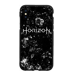 Чехол iPhone XS Max матовый Horizon black ice, цвет: 3D-черный