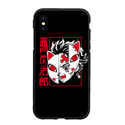 Чехол iPhone XS Max матовый Танкиро Комодо убийца демонов, цвет: 3D-черный