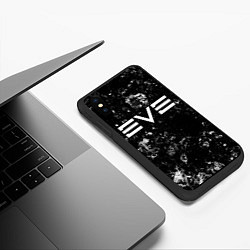Чехол iPhone XS Max матовый EVE black ice, цвет: 3D-черный — фото 2