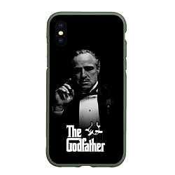 Чехол iPhone XS Max матовый Don Vito Corleone, цвет: 3D-темно-зеленый