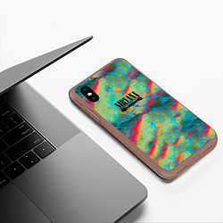 Чехол iPhone XS Max матовый Нирвана nevermind, цвет: 3D-коричневый — фото 2