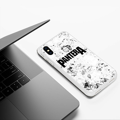 Чехол iPhone XS Max матовый Pantera dirty ice / 3D-Белый – фото 3