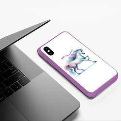 Чехол iPhone XS Max матовый Чаруй реальность, цвет: 3D-фиолетовый — фото 2