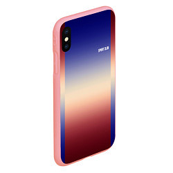 Чехол iPhone XS Max матовый Красный-синий градиентный узор, цвет: 3D-баблгам — фото 2