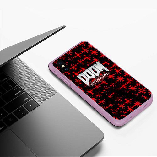 Чехол iPhone XS Max матовый Doom x Farcry / 3D-Сиреневый – фото 3