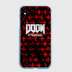 Чехол iPhone XS Max матовый Doom x Farcry, цвет: 3D-голубой