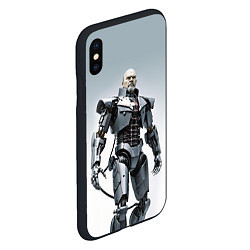 Чехол iPhone XS Max матовый Cyber Lenin - ai art, цвет: 3D-черный — фото 2