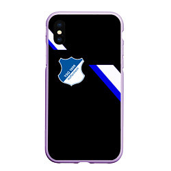 Чехол iPhone XS Max матовый Hoffenheim fc sport, цвет: 3D-сиреневый