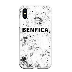 Чехол iPhone XS Max матовый Benfica dirty ice, цвет: 3D-белый