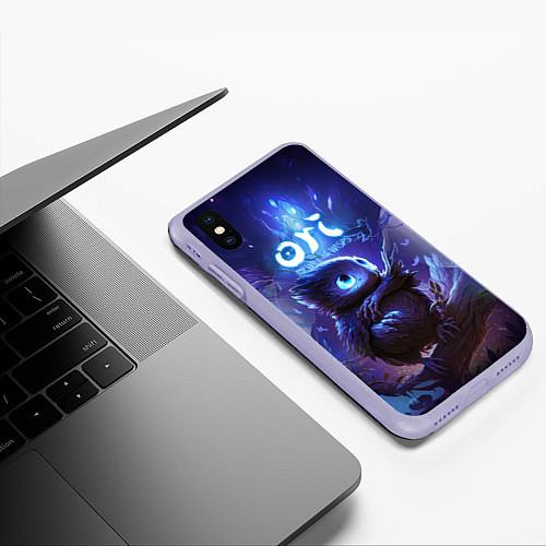 Чехол iPhone XS Max матовый Ku Ori and the Will of the Wisps / 3D-Светло-сиреневый – фото 3