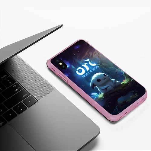 Чехол iPhone XS Max матовый Naru Ori and the Will of the Wisps / 3D-Розовый – фото 3