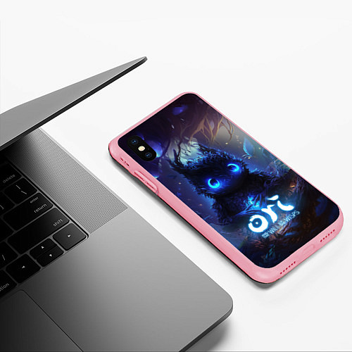 Чехол iPhone XS Max матовый Ori сова в слепом лесу / 3D-Баблгам – фото 3