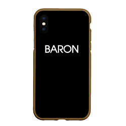 Чехол iPhone XS Max матовый Барон baron, цвет: 3D-коричневый