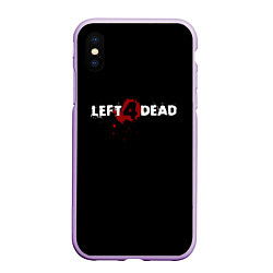 Чехол iPhone XS Max матовый Left 4 Dead logo, цвет: 3D-сиреневый