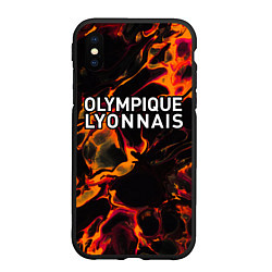Чехол iPhone XS Max матовый Lyon red lava, цвет: 3D-черный