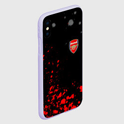 Чехол iPhone XS Max матовый Arsenal spash, цвет: 3D-светло-сиреневый — фото 2