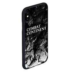 Чехол iPhone XS Max матовый Combat Continent black graphite, цвет: 3D-черный — фото 2