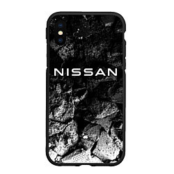 Чехол iPhone XS Max матовый Nissan black graphite, цвет: 3D-черный